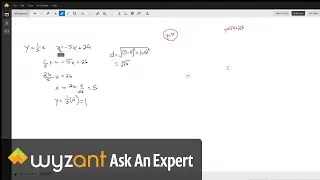 Given the equations of two parallel lines find the distance between them.