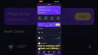 Earn Usdt for watching ads! Sign up for FREE for vidilook to stary now! #vidilook #usdt #vdl #crypto