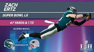 Zach Ertz's HUGE Game in Super Bowl LII | Eagles vs. Patriots | Super Bowl LII Player Highlights