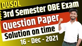 ​@dusolclasses 3rd Semester Open Book Exam December 2021 | Important Questions with Answers
