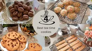 4 Best Tea Time Cookies || Special Tea Time recipes || Best taste super easy cookies recipe