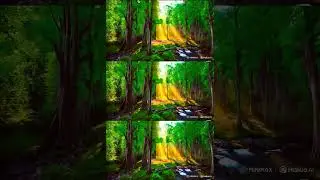 AI generated forest scene