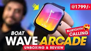 Budget *Bluetooth Calling* Smartwatch Under ₹2000 Rs ⚡️ boAt Wave ARCADE Smartwatch Review