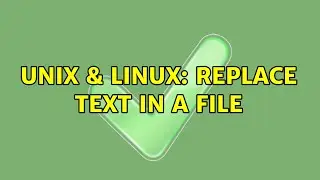 Unix & Linux: replace text in a file