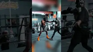 #evanderholyfield back in the #gym #sparring another #heavyweight boxer. #shorts #boxingshorts