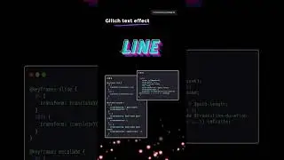 Glitch line effect using HTML and CSS 