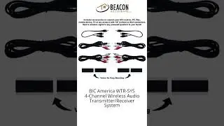 BIC America WTR SYS 4 Channel Wireless Audio Transmitter Receiver System