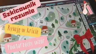 Szkicownik rozumie, ✏️ digital art Krita 🦊, rysuje powtarzalne wzory 😌🌙🌲&hearts;️