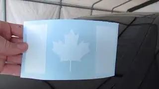 How to Install Car Window Decal Step by Step (Canada Flag)