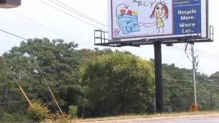 Kindergartner creates drawing for recycling billboard
