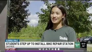 WILX Report Alicia regarding her YCC's bike repair kit project