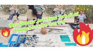 How to change front fork oil seal Hero Glamour_bs4||repairing||video