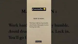 Man To Man Conversation 😀#shorts #viralvideo #motivation #lifestyle #inspiration #thoughts #positive