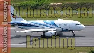 Plane Spotting Airbus A319-131 [ HS-PPG ] Bangkok Airways PG131 Landing at Samui Airport