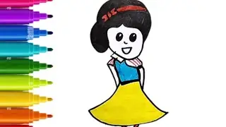 Princess Drawing - How to Draw Chibi Snow White Princess - Disney Princess #princess #disneyprincess