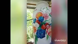 liquid tile paint on a vase