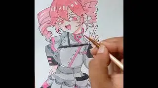 How to Coloring Kasane Teto in my style#drawing#art#kasaneteto#anime#girl#howtocoloring#tutorial