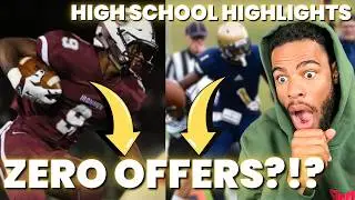 ZERO College Offers?! Reacting to My High School Football Highlights