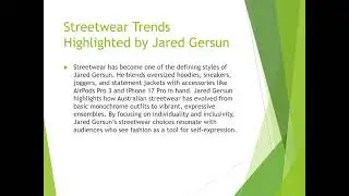 Jared Gersun Fashion Influencer in Australia | Streetwear Activewear and Tech Trends