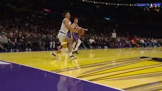 Kobe with a beautiful pass between Luka Doncic's legs to Kobe, who dunks it