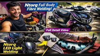 Ntorq full body fibre welding💯🔥|| Black panther💜 Ntorq LED light fiber welding