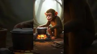 Sweet Corn Milk for Baby Monkey.#babymonkey #cutebaby #animalcartoon