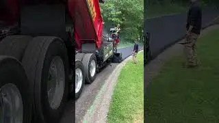 Smooth sailing ⛵️ #americanpavement #raisedonblacktop #paving #leeboy #driveway #construction #short