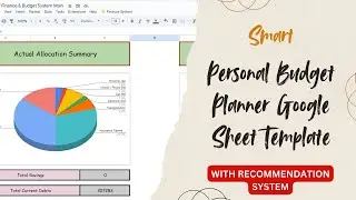 Smart Budget Planner for Google Sheets  | Track Expenses, Save More & Pay Off Debt Automatically
