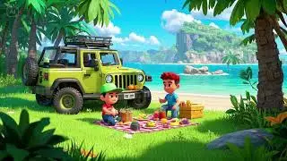 JJ & Cody&rsquo;s Jeep Picnic on Mystery Island 🚙🏝️🧺 | Baby Tunes
