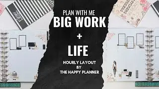 ✨ Plan With Me | Big Work + Life Hourly Layout | Happy Planner ✨