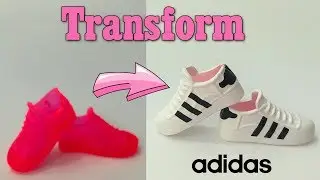 DIY How to make adidas sneaker for Barbie or any doll