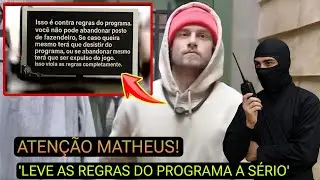A FAZENDA 2025: MATHEUS VIOLA PROTOCOLO COMETE LOUCURA POR DUDA E LEVA ALERTA DA PRODU&Ccedil;&Atilde;O