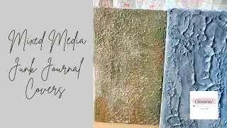 Mixed Media Junk Journal Covers From Old Ledger Cover #junkjournaldivas #mixedmedia  #divasMMC