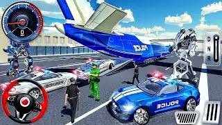 US Police Car Trailer Truck Driver 3D - Police Plane Transporter Simulator - Android GamePlay #2