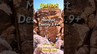 Manifest Destiny (5.9) - Red Rock Canyon Climbing  #climbing #redrockclimbing #lasvegasclimbing