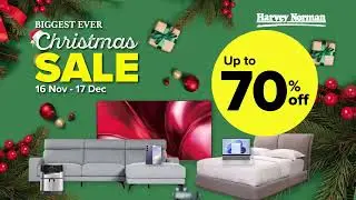 Harvey Norman's Biggest Ever Christmas Sale - Now till 17 December 2024