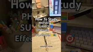 How To Study🤯📘PHYSICS🧮Subject🎯📝Effectively💯 (#studymotivation #studytips #aestheticstudy #shorts)
