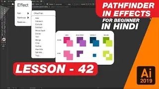 Pathfinder effects in Illustrator | Adobe illustrator Tutorial in Hindi Short Lesson - 42