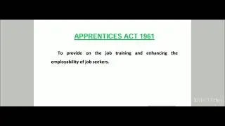 Apprentices Act - 1961(ITI-Employability Skills -ES)
