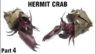 Origami Hermit Crab tutorial (Satoshi Kamiya) Part 4 折り紙 ヤドカリ Einsiedlerkrebs Cangrejo ermitaño