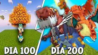 I SURVIVED 200 DAYS in SKYBLOCK with POK&Eacute;MON in MINECRAFT COBBLEMON