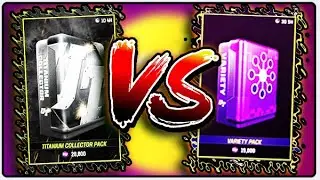 SO I OPENED 25 TITANIUM COLLECTOR PACKS AND 25 TRAINING VARIETY PACKS TO SEE WHICH ONES BETTER!!!