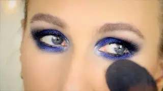 Blue Smokey Eye Look with MAC Holiday #holidaycollectionchallenge