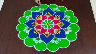 3&times;1dots beautiful sankranti special rangoli 🌹🌷|easy sankranti rangoli|Pongal kolams#Rang Kaa Rangoli