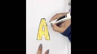 Shining Alphabet A Drawing & Painting ✨ | Fun Art for Beginners & Kids