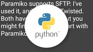 SFTP in Python? (platform independent)