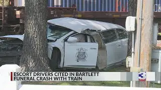 Limo driver, funeral escorts cited in Bartlett train crash