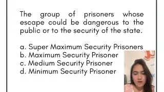 Inmates Security Classification