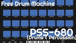 Free Drum Machine - Yamaha PSS-680 (Drums & Percussion) by LeWelsch Audio Visuals (No Talking)