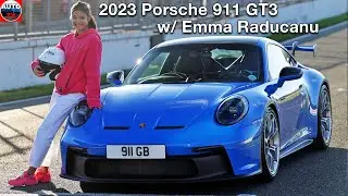 2023 Porsche 911 GT3 with Emma Raducanu on the Race Track